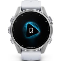 Умные часы Garmin Fenix 8 43мм (серебристый, белый ремешок)