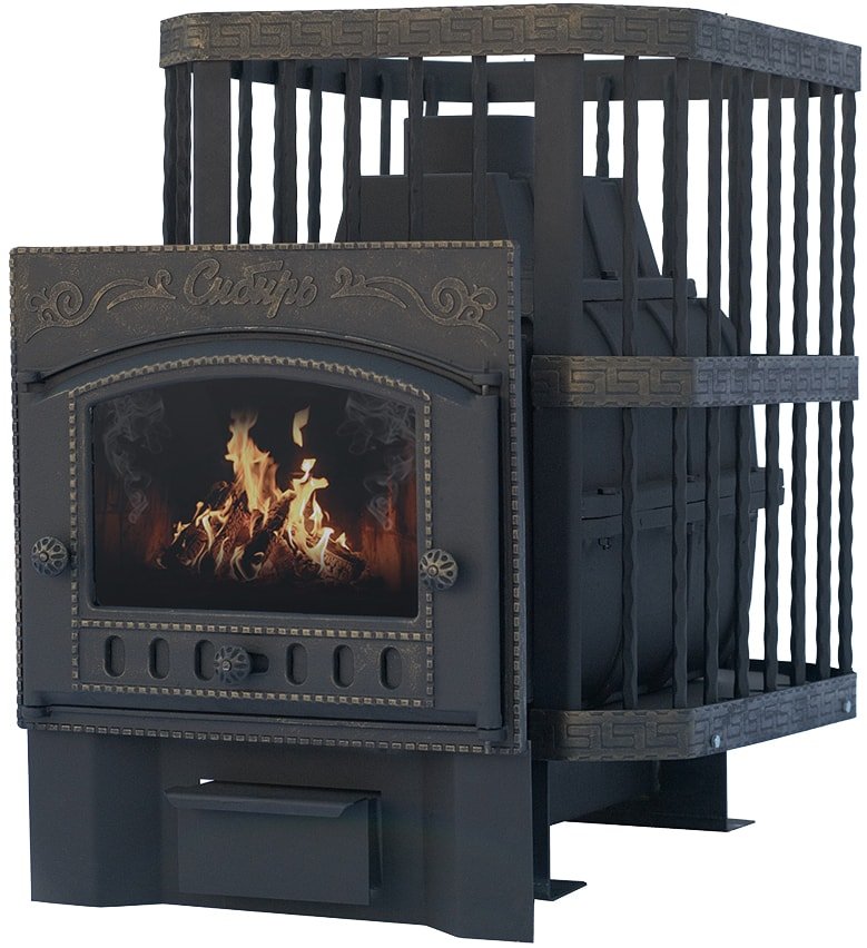 

Банная печь Сибирь 24 с каминной дверцей