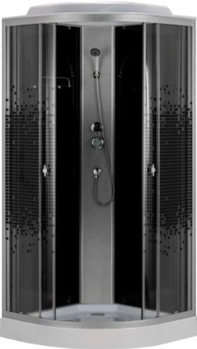 Душевая кабина Водный мир ВМ-883 Е 90x90 (черный/черная мозаика)