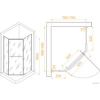 Душевой уголок RGW PA-091 35089180-11 80x100 (хром/прозрачное стекло)