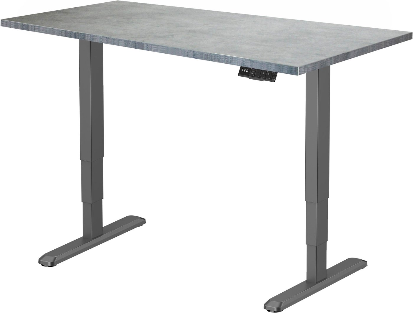 

Стол для работы стоя ErgoSmart Unique Ergo Desk 1380х800х25 мм (бетон чикаго/черный)