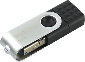 USB Flash SmartBuy Double 32GB SB32GBTRIO (черный)