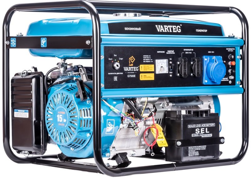 

Бензиновый генератор Varteg G7500E