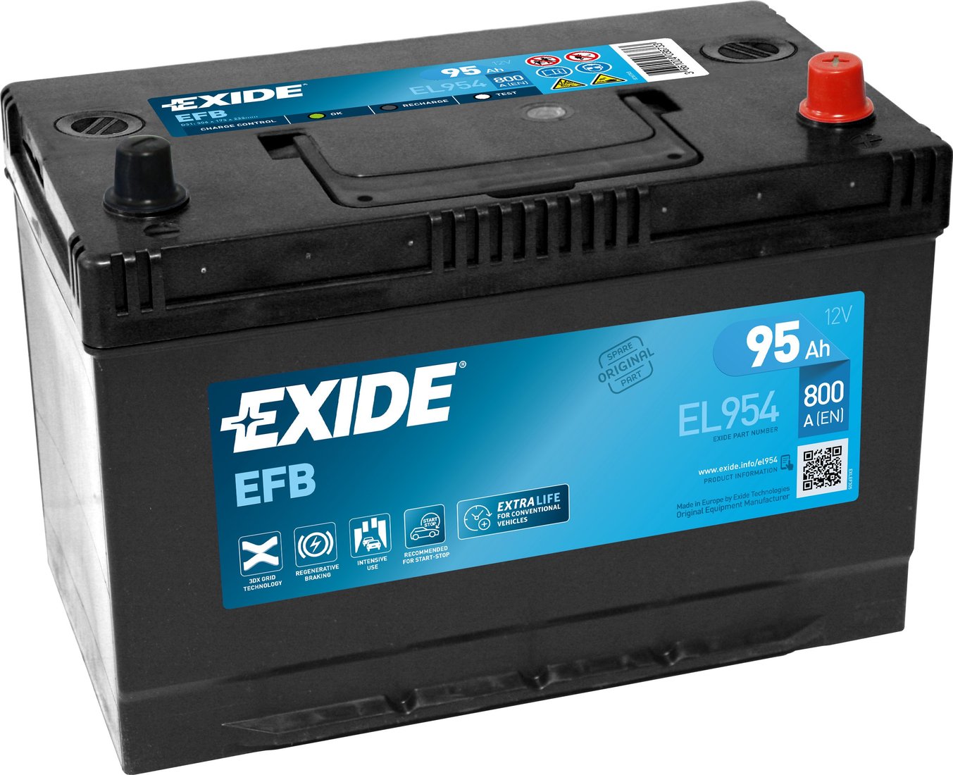 

Автомобильный аккумулятор Exide Start-Stop EFB EL954 (95 А·ч)