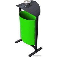 Уличная урна BZT DumH02 (зеленый, c пепельницей)