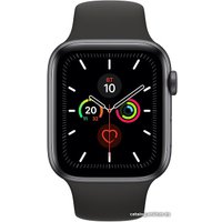 Умные часы Apple Watch Series 5 44 мм (алюминий серый космос/черный спортивный)