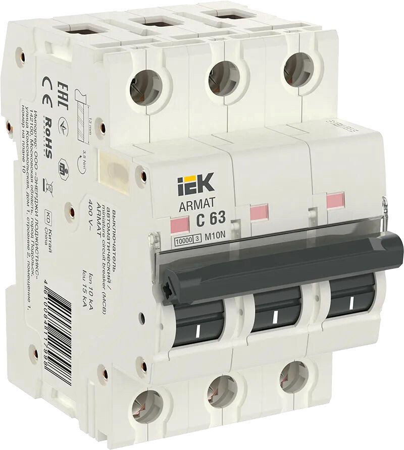 

Выключатель автоматический IEK AR-M10N-3-C063