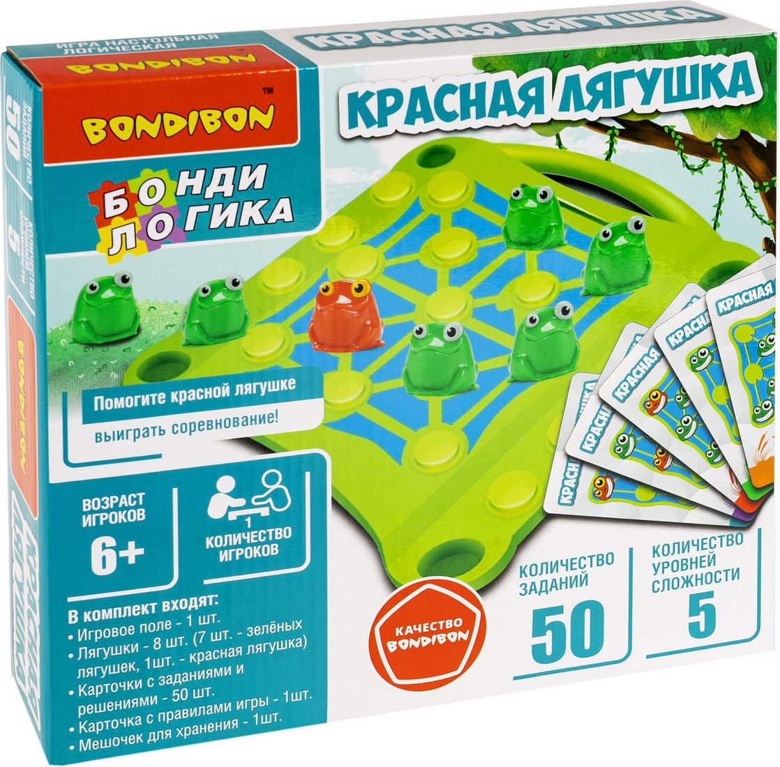 

Настольная игра Bondibon БондиЛогика. Красная лягушка ВВ6333