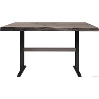 Кухонный стол Buro7 Двутавр 120 (с обзолом и сучками, дуб мореный/черный)