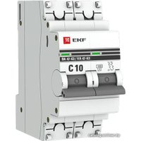 Выключатель автоматический EKF ВА 47-63 2P 10А (C) PROxima mcb4763-2-10C-pro