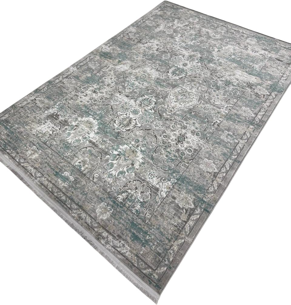 

Ковер для жилой комнаты Radjab Carpet Афина Прямоугольник 9010A 12829RK (2x4, Grey/Green)