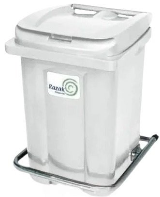 Контейнер для мусора Razak Plast с педалью 60 л (белый)