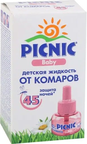 

Жидкость для фумигатора Picnic Baby 45 ночей 30 мл