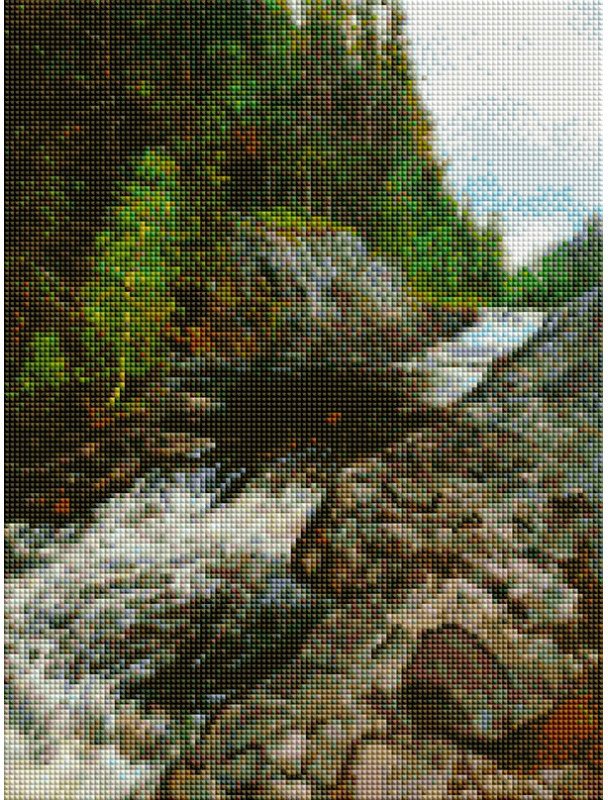 

Алмазная мозаика Белоснежка Водопад Кивач 647-ST-S