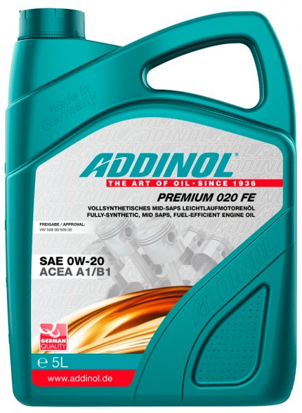 

Моторное масло Addinol Premium 020 FЕ 0W-20 5л