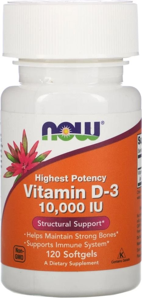 Комплекс Now Foods Vitamin D-3 10 000 МЕ (120 капcул)