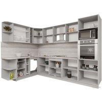 Готовая кухня Интерлиния Мила Gloss 1.88x3.0 левая (графит софт/графит софт/травертин серый) в Могилеве