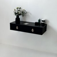 Туалетный столик без зеркала Shtabe Royal 5110 эко (черный/р.золото)