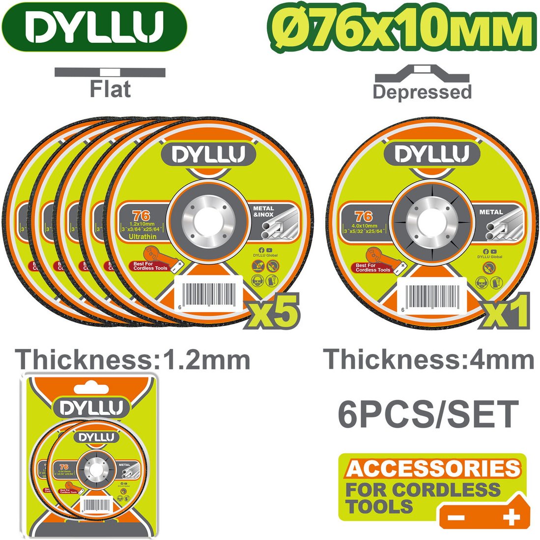 

Набор отрезных дисков Dyllu DTAC2L06