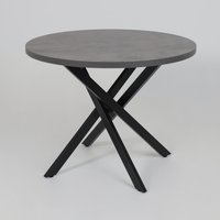 Кухонный стол Аврора Рига D950 (ароза реликтовая/черный)