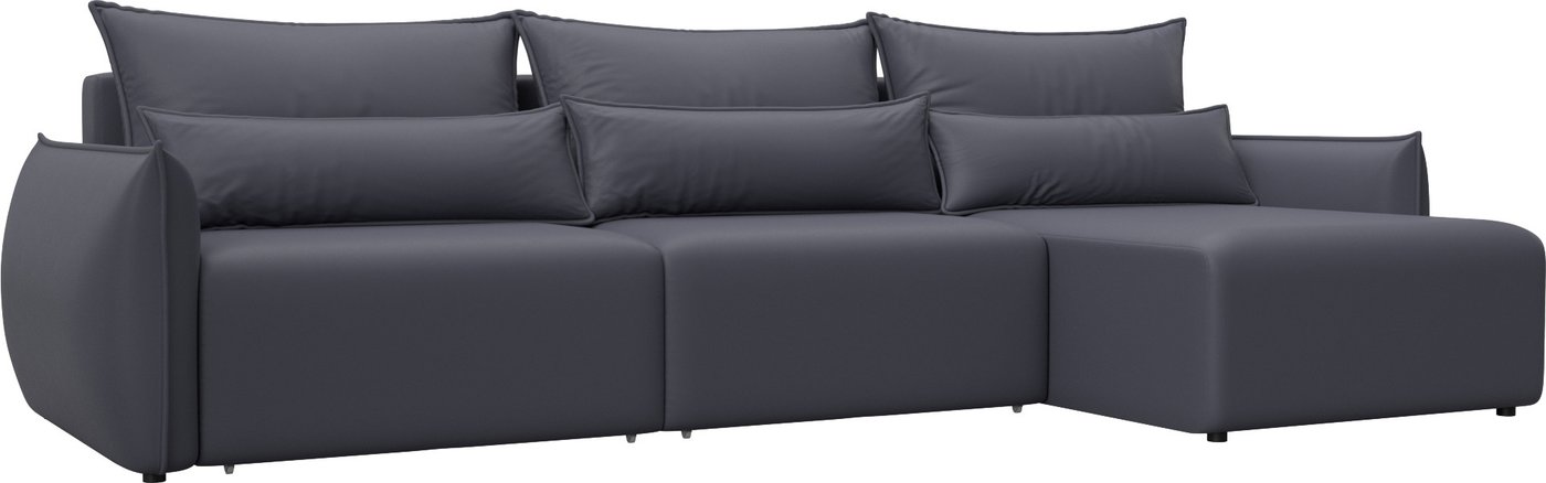 

Угловой диван Лига диванов Лига-051 НПБ Лонг универсальный 129893 (экокожа Grifon 15 серый)