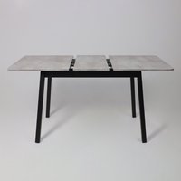 Кухонный стол Мамадома Tirk radial-110 раздвижной 110-142х70 (серый сланец/черный)