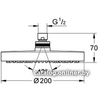 Верхний душ Grohe New Tempesta Cosmopolitan 200 27541000