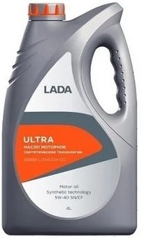 

Моторное масло LADA Ultra 5W-40 4л