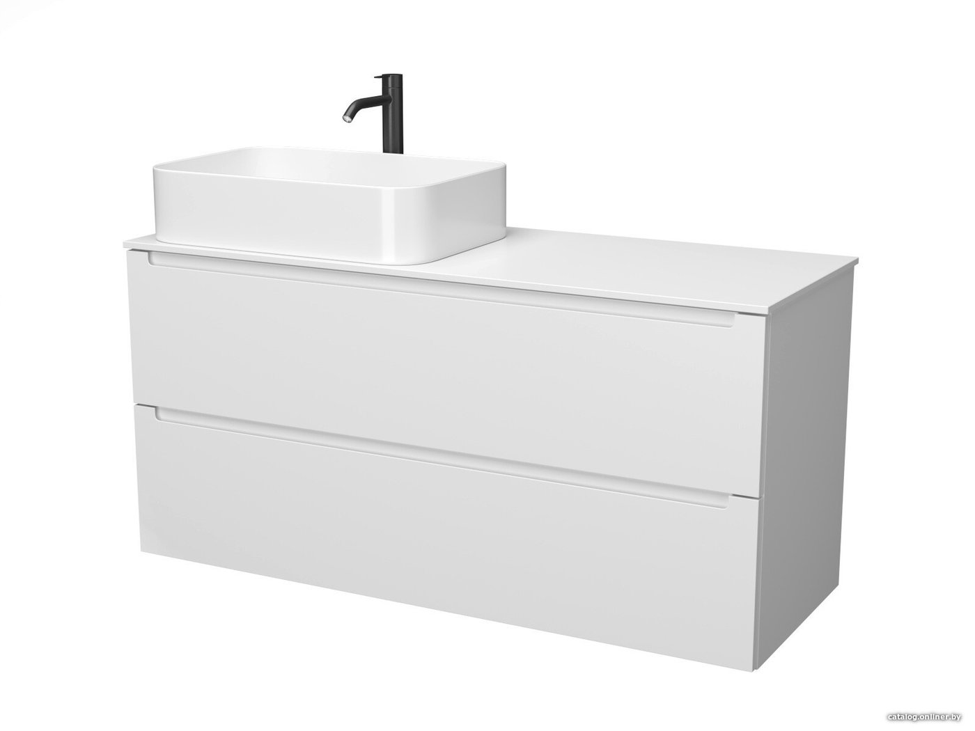 ЗОВ Тумба под умывальник Дион 120 D120LWP0M9003MKV5-KP13W (белый матовый)