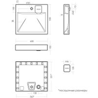 Умывальник Sanita Space 55 WB.WM/Space/55-C/WHT.G/S1