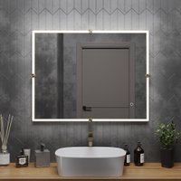  Roxen Зеркало Cler c подсветкой 510010-90 (90x70) в рельефной полимерной раме