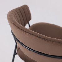 Стул с подлокотниками Алвест AV 433 (шоколадный бархат Confetti chocolate/черный)