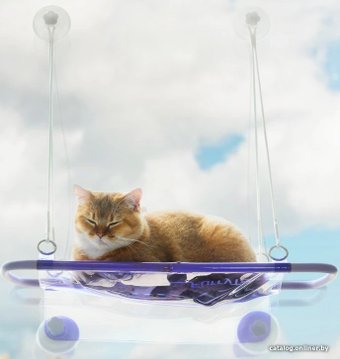 Гамак Furrytail Cat Window Perch (фиолетовый)