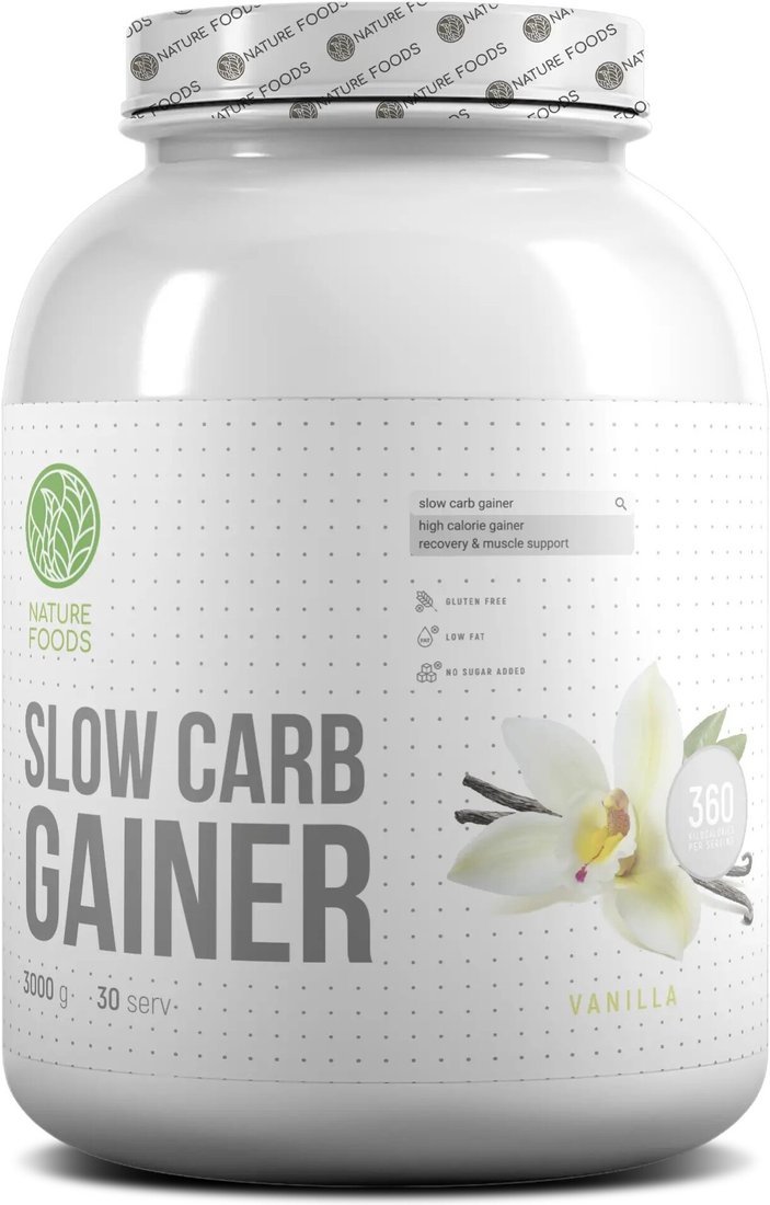 Гейнер Nature Foods Slow Carb Gainer (ваниль, 3000 г)