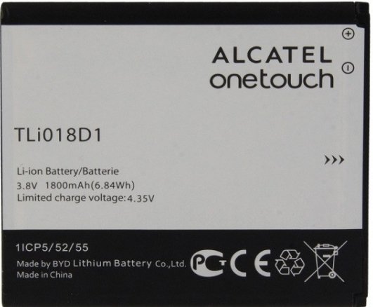 

Аккумулятор для телефона Копия Alcatel TLI018D1
