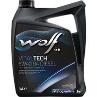 Моторное масло Wolf VitalTech 5W-40 B4 Diesel 4л
