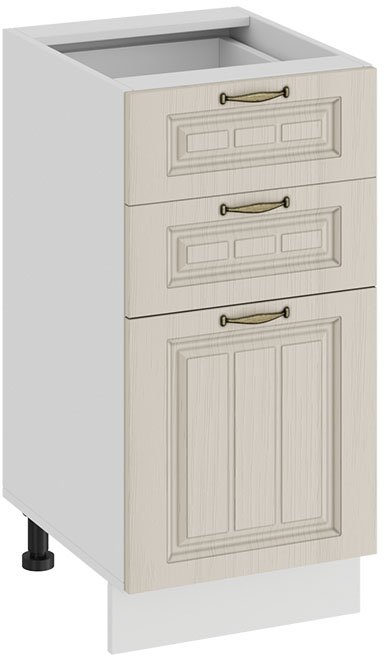 

Шкаф напольный Трия Лина 1Н4Я3 (белый/кремовый)