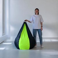 Кресло-мешок Mio Tesoro Груша Kombo XXL GF-130x85-CHN (черный/неон)