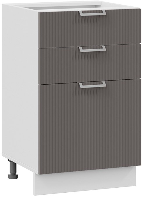 

Шкаф напольный Трия Кимберли 1Н5Я3 (белый/муссон)