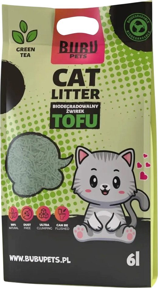 

Наполнитель для туалета Bubu Pets Tofu Green Tea (2.5 кг/6 л)