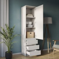 Шкаф-пенал НК-Мебель ШКЯ-1 72678277 (белый)