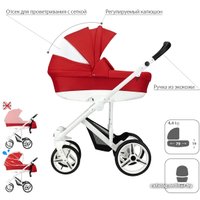 Универсальная коляска BEBETTO Magnum (3 в 1, 207, белая рама)
