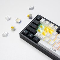 Клавиатура JEGG ZA61 White Black Brown (TNT Yellow)