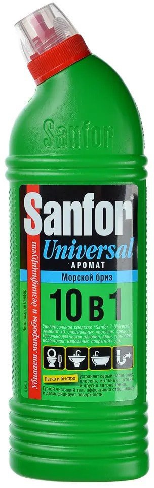 

Средство для керамической плитки Sanfor Universal 10в1 Морской Бриз 750 г