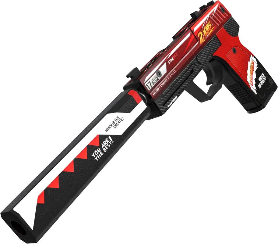 

Пистолет игрушечный VozWooden Active USP 2 Года Красный Стандофф 2 2002-070