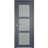 Межкомнатная дверь ProfilDoors 2.13U L 60x200 (антрацит, стекло матовое)