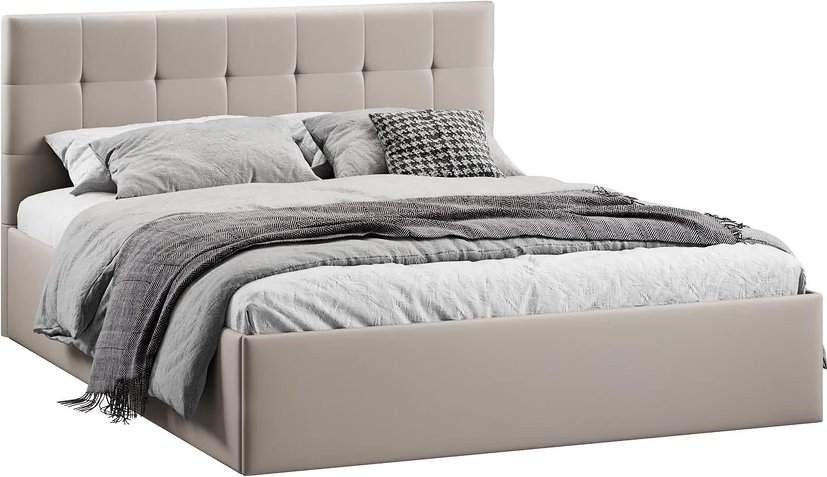 

Кровать Трия Джоли Тип 1 универсальный 180x200 (велюр Confetti Smoke)