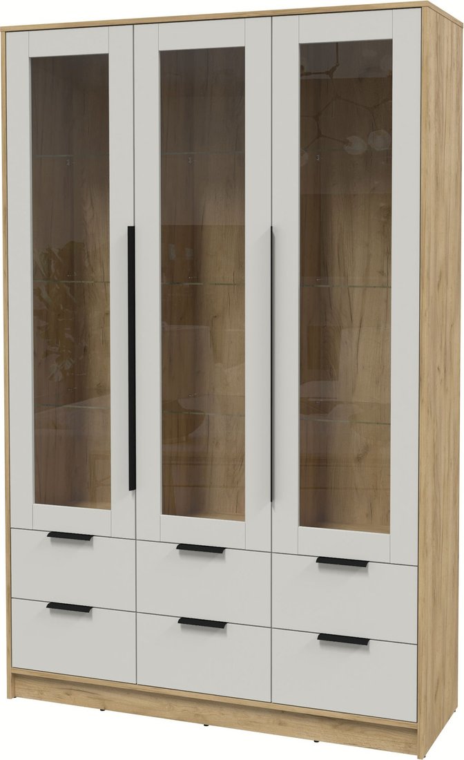 

Шкаф-витрина Интерлиния Концепт КТ-ШВ3 (персидский жемчуг/дуб золотой)