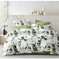 Евро комплект постельного белья Luxsonia Веточки оливы Евро Ви26-1426/220