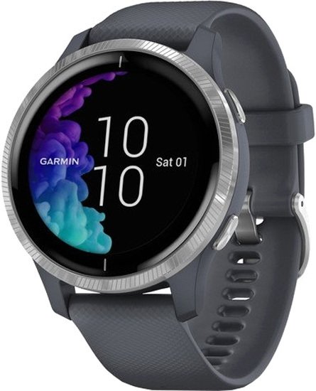 

Умные часы Garmin Venu (синий гранит/серебристый)